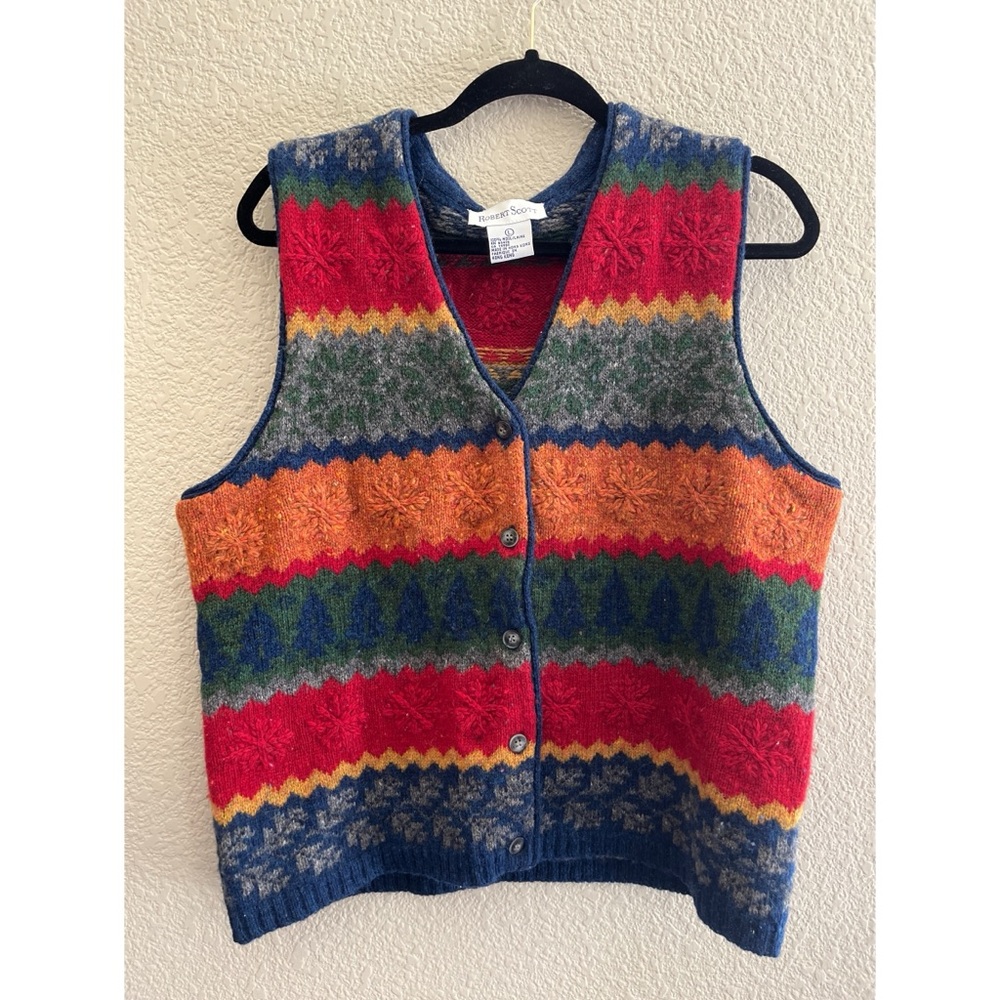 Robert Scott Vintage Wool Vest Size Large